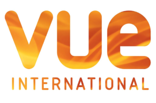 Logo'rcwmni gyda'r geiriau VUE INTERNATIONAL