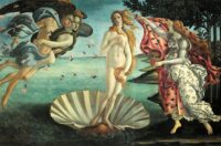 Gwaith yr artist Sandro Boticchelli, Birth of Venus (Uffizi)