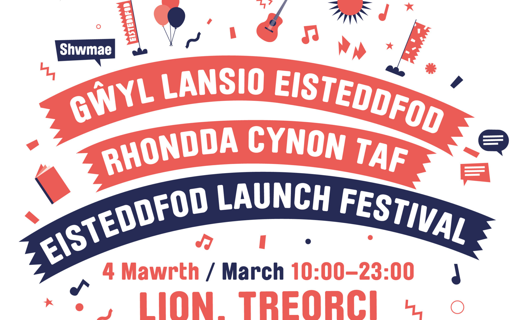 Lansio Eisteddfod Genedlaethol Rhondda Cynon Taf Yn Nhreorci Ar Fawrth   2024 Gwyl Lansio 1968x1216 